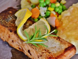 Salmon is a great source of Vitamin B12.